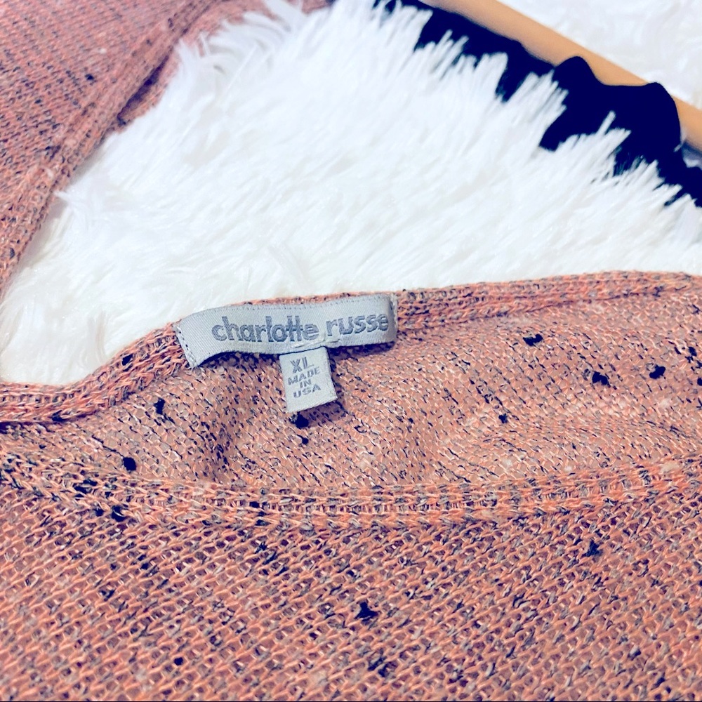 Charlotte Russe V-Neck Dusty Rose Top